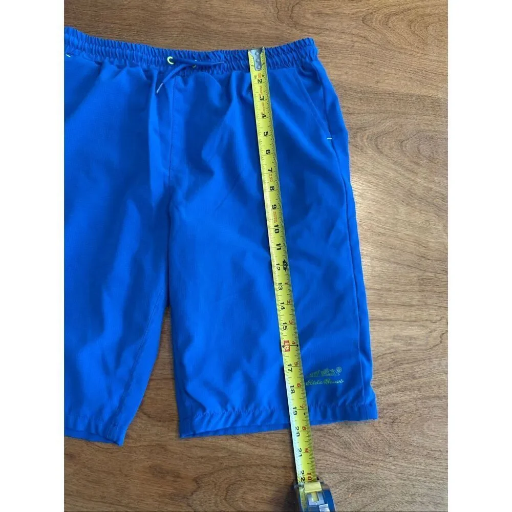 Eddie Bauer Kids' Quick Dry Elastic Waist Mesh Lined Swim Shorts Blue Size XL